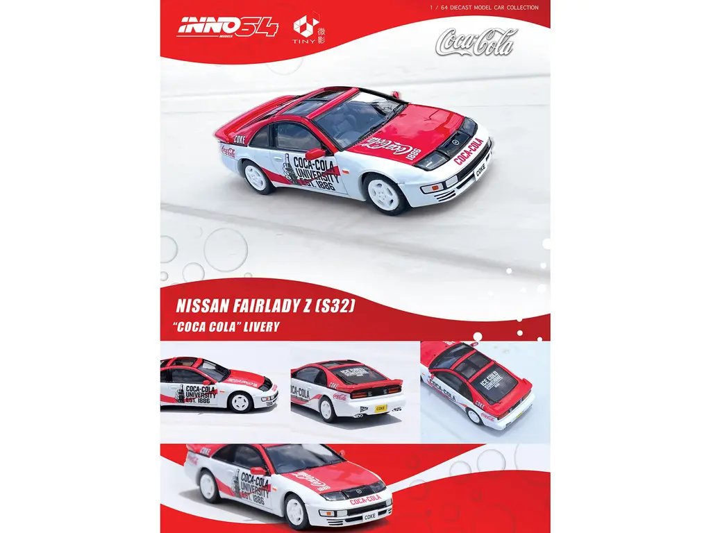 Buy Nissan Fairlady Z (Z32) RHD Coca-Cola 1/64 Diecast Model by Inno Models