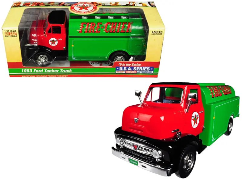 1953 Ford Texaco Fire-Chief Tanker Truck 1/30 Diecast Model by Auto World