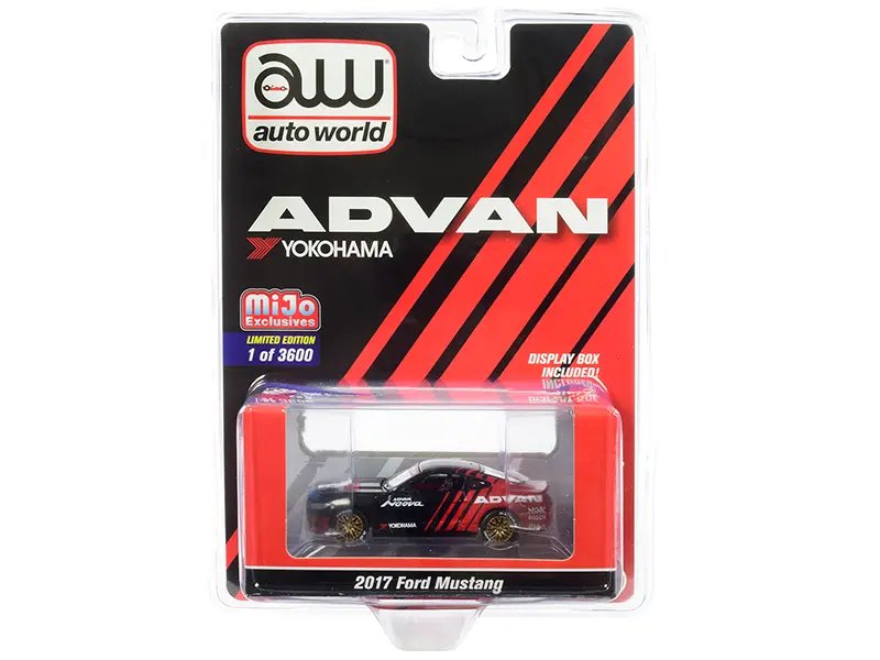 Limited Edition 2017 Ford Mustang ADVAN Yokohama 1/64 Diecast by Auto World