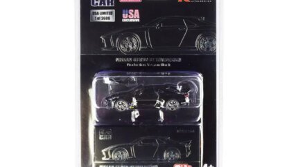 Limited Edition 1/64 Nissan GT-R50 by Italdesign Diecast Model - Black with Dark Gray Wheels