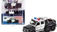 Mercedes Benz G63 AMG 6x6 Police Pickup Truck 1/64 Diecast Model by Era Car