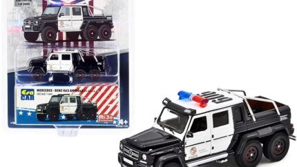 Mercedes Benz G63 AMG 6x6 Police Pickup Truck 1/64 Diecast Model by Era Car