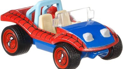 Hot Wheels Marvel Spider-Man Diecast Car - Red & Blue Graphic Model