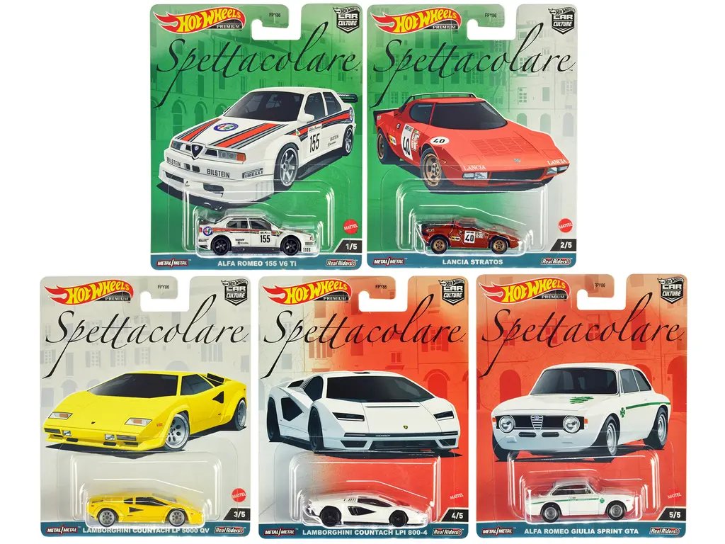 Spettacolare 5-Piece Hot Wheels Car Culture Diecast Set – Collectible Model Cars