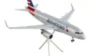 GeminiJets 1/200 Diecast Model: American Airlines Airbus A319 Silver - Gemini 200 Series