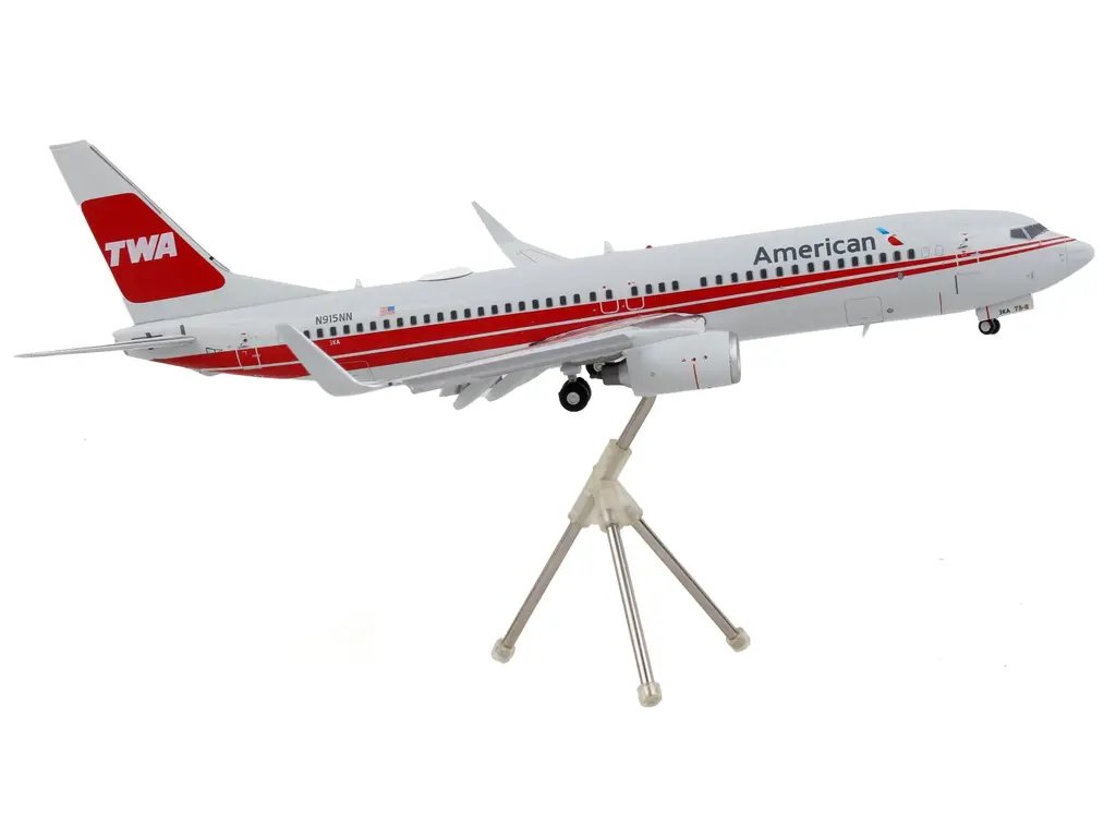 GeminiJets 1/200 Diecast Boeing 737-800 Model – American Airlines TWA Livery