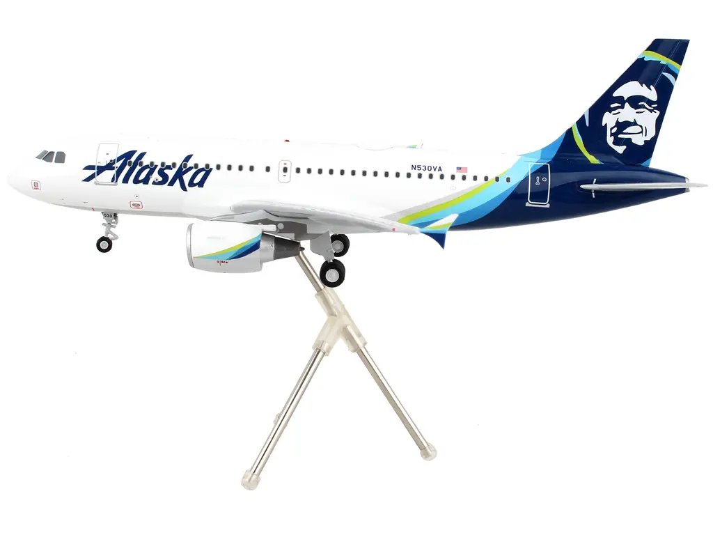 GeminiJets 1/200 Diecast Model: Alaska Airlines Airbus A319 with Blue Tail