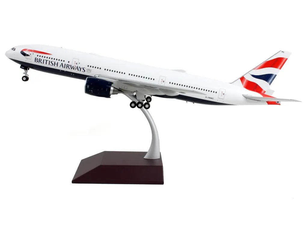 GeminiJets 1/200 Diecast Model: British Airways Boeing 777-200ER with Striped Tail