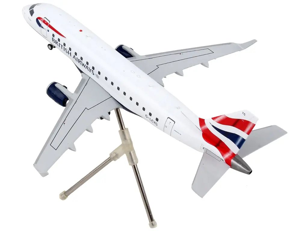 GeminiJets 1/200 Diecast Model: British Airways Embraer ERJ-170 with Striped Tail