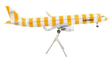 GeminiJets 1/200 Diecast Model: Airbus A321 Condor Airlines White & Orange Stripes