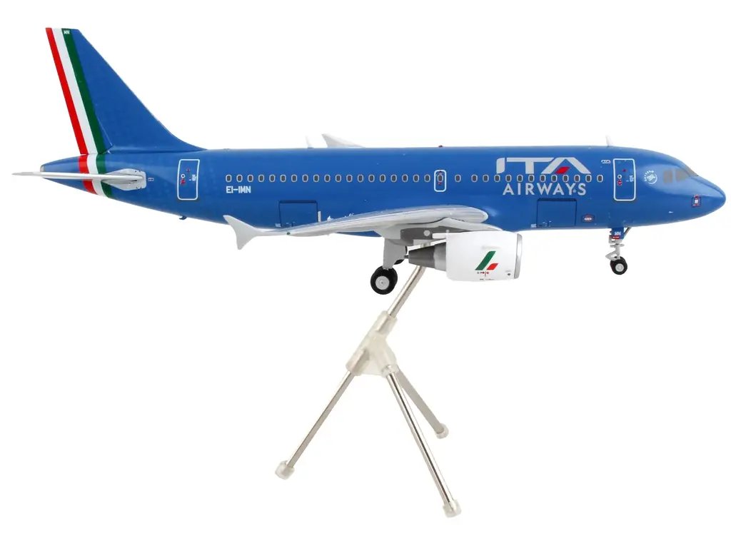 GeminiJets 1/200 Diecast Airbus A319 ITA Airways Blue Model Airplane
