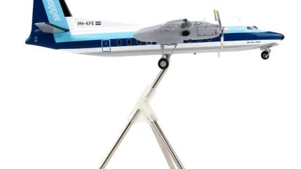 GeminiJets 1/200 Fokker F27 KLM CityHopper Diecast Model - White & Blue