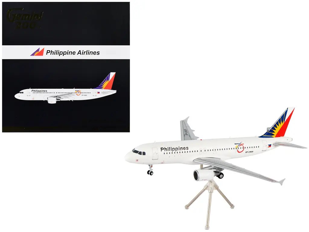 Airbus A320 Philippine Airlines 75th Anniversary Diecast Model - Gemini 200 Series 1/200 by GeminiJets 2 Airbus A320 Philippine Airlines 75th Anniversary Diecast Model - Gemini 200 Series 1/200 by GeminiJets - Image 2