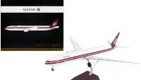 GeminiJets 1/200 Diecast Model: Qatar Airways Boeing 777-300ER with Dark Red Stripes