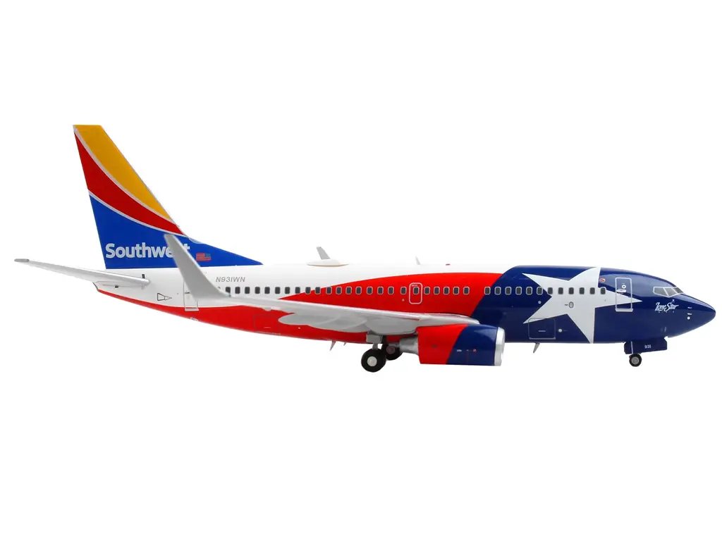 GeminiJets 1/200 Diecast Model: Southwest Airlines Boeing 737-700 Texas Flag Livery