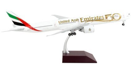 GeminiJets 1/200 Diecast Boeing 777-300ER Emirates 50th Anniversary Model