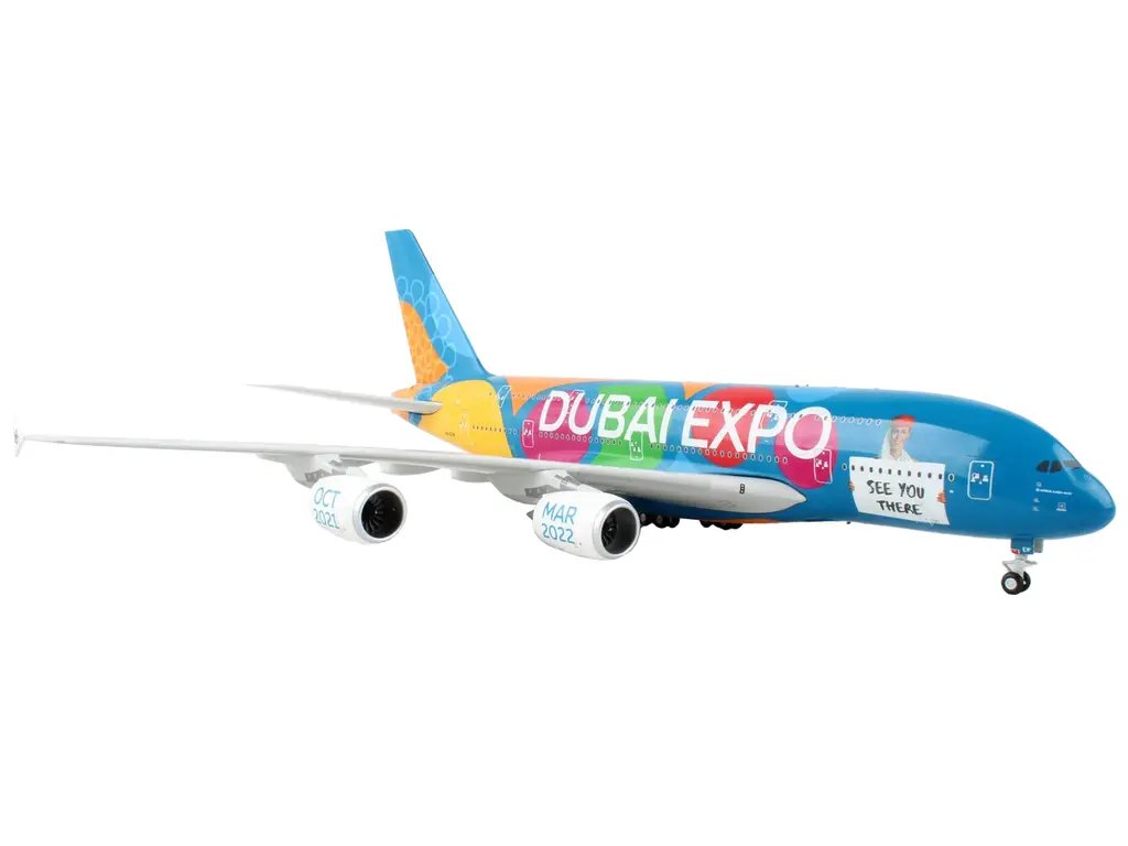 GeminiJets 1/200 Emirates A380-800 Dubai Expo Diecast Model Airplane