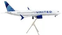 GeminiJets 1/200 Diecast Model: United Airlines Boeing 737 MAX 8 'United Together