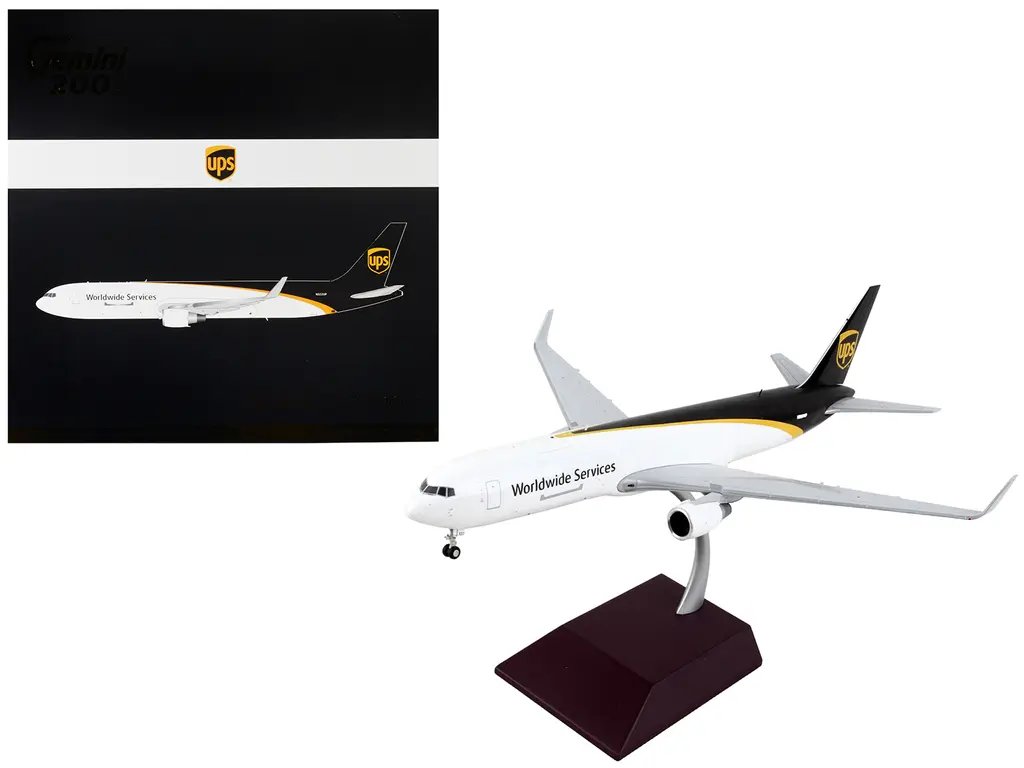 GeminiJets 1/200 Diecast Model: UPS Boeing 767-300F Commercial Aircraft 2 GeminiJets 1/200 Diecast Model: UPS Boeing 767-300F Commercial Aircraft - Image 2