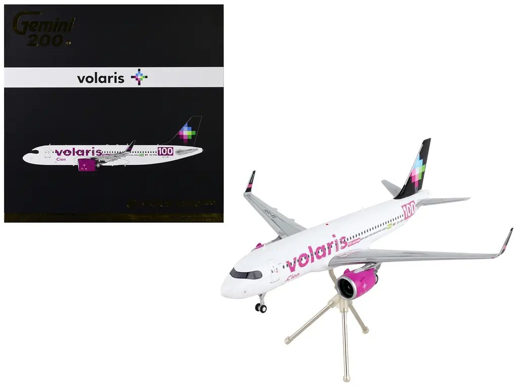 GeminiJets 1/200 Diecast Model: Volaris Airbus A320neo - Limited Edition 2 GeminiJets 1/200 Diecast Model: Volaris Airbus A320neo - Limited Edition - Image 2