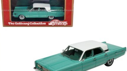 Limited Edition 1965 Mercury Park Lane Breezeway 1/43 Model Car by Goldvarg - Aquamarine & White