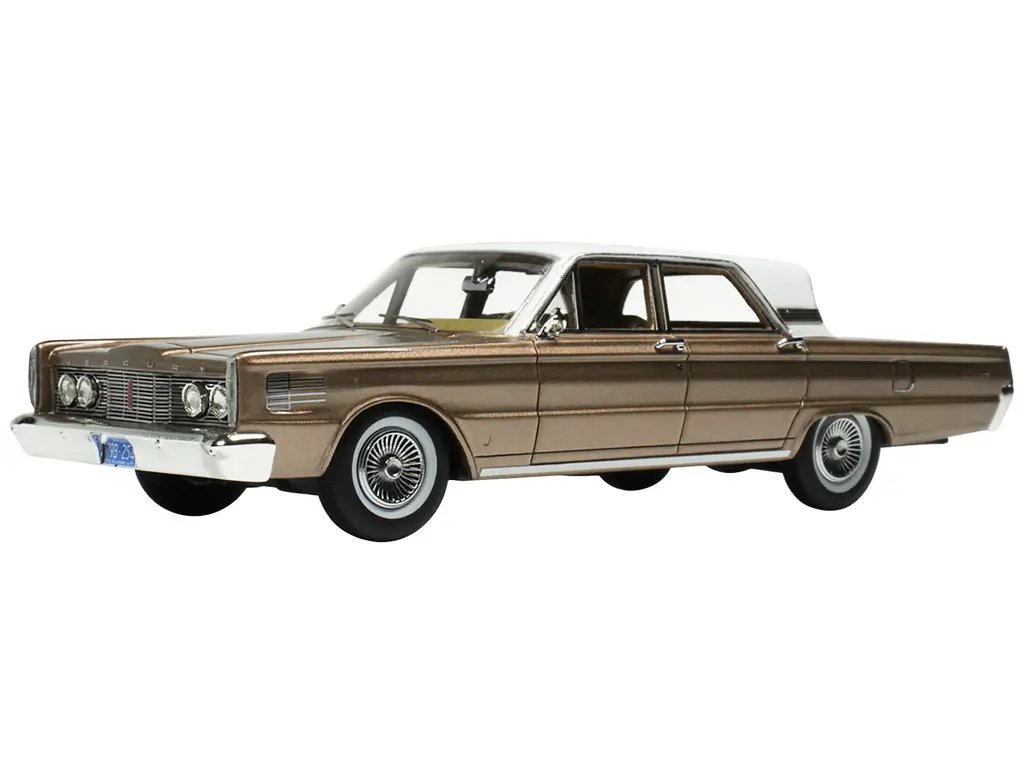 Diecast Model Cars wholesale toys dropshipper drop shipping 1965 Mercury Park Lane Pecan Frost Brown Metallic with White Top Limited Edition to 200 pieces Worldwide 1/43 Goldvarg Collection GC-027B drop shipping wholesale drop ship drop shipper drops Limited Edition 1965 Mercury Park Lane 1/43 Model Car - Pecan Frost Brown Metallic by Goldvarg