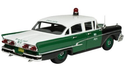 Limited Edition 1958 Ford Custom 300 NYPD Model Car by Goldvarg - 1/43 Scale Collectible