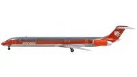 GeminiJets 1/400 Diecast McDonnell Douglas MD-82 AeroMexico Model - Orange & Silver