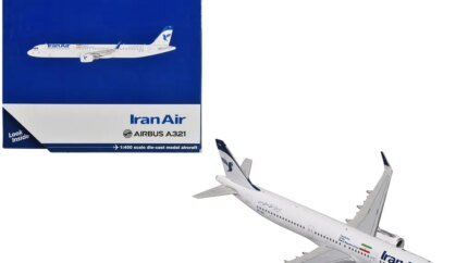 GeminiJets 1/400 Diecast Model: Airbus A321 Iran Air White Commercial Aircraft