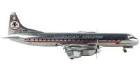 GeminiJets 1/400 Lockheed L-188 Electra American Airlines Diecast Model with Red Stripes