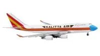 GeminiJets 1/400 Diecast Boeing 747-400F Kalitta Air 'Mask' Livery Model Airplane