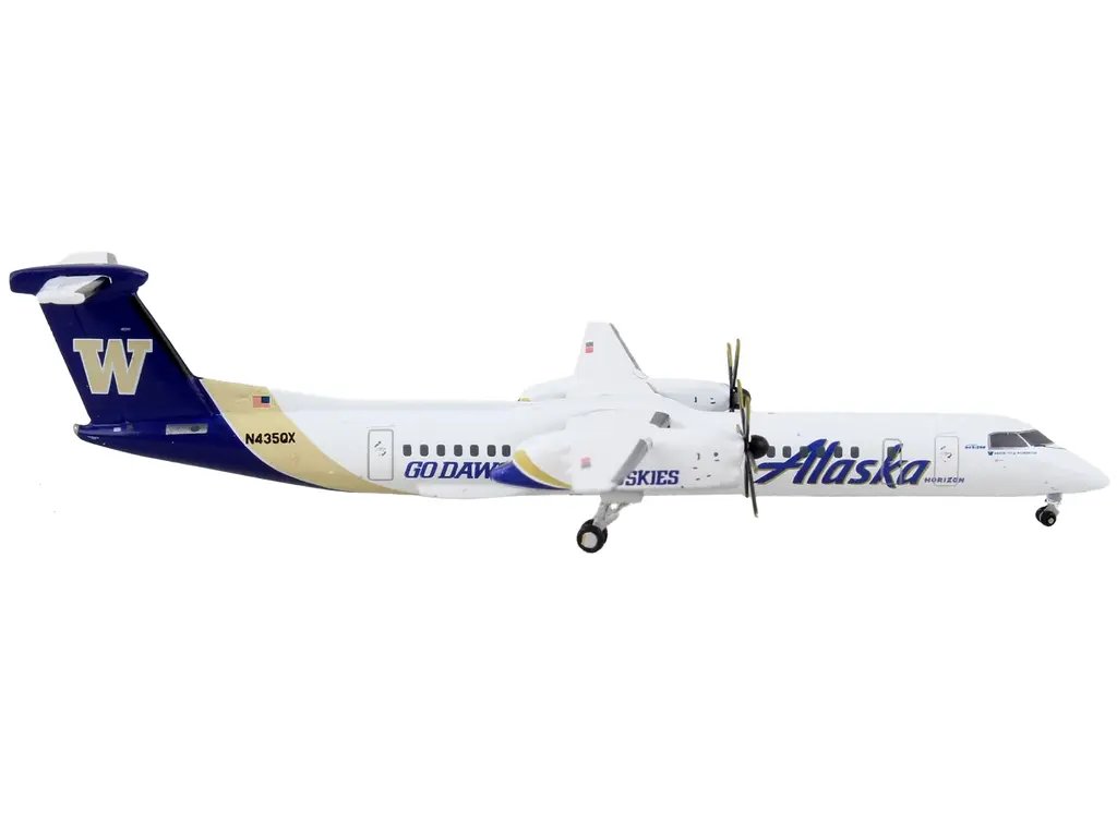 GeminiJets 1/400 Diecast Bombardier Q400 Alaska Airlines UW Huskies Model
