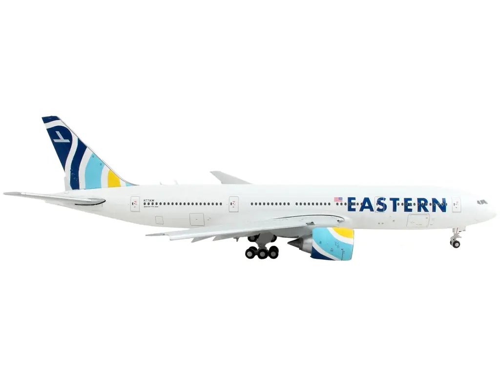 GeminiJets 1/400 Diecast Boeing 777-200ER Eastern Air Lines Model with Flaps Down