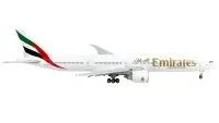 GeminiJets 1/400 Diecast Boeing 777-300ER Emirates Model with Flaps Down
