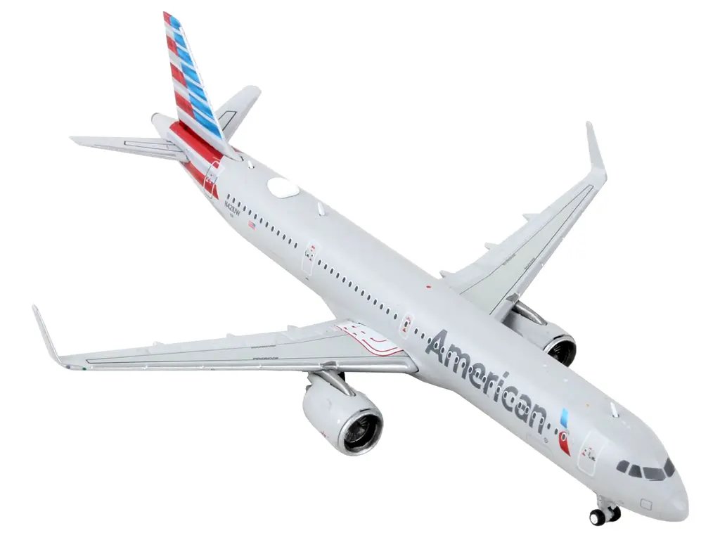 GeminiJets 1/400 Airbus A321neo American Airlines Gray Diecast Model Airplane