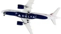 GeminiJets 1/400 Diecast Model: Delta Airlines Airbus A220-100 with Blue & Red Tail