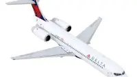 GeminiJets 1/400 Diecast Boeing 717-200 Delta Airlines Model - White with Blue & Red Tail