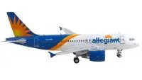 GeminiJets 1/400 Diecast Model: Airbus A319 Allegiant Air White & Blue