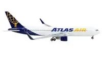 GeminiJets 1/400 Boeing 767-300ER Atlas Air Diecast Model - White & Blue