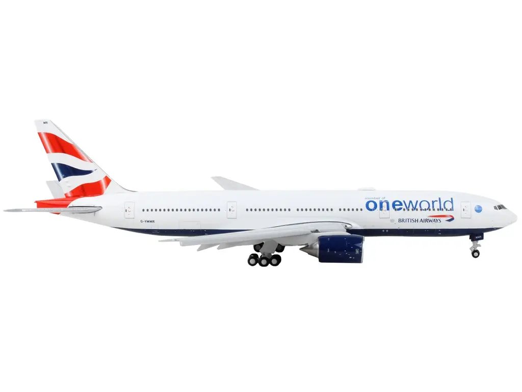 GeminiJets 1/400 Diecast Boeing 777-200ER British Airways OneWorld Model Airplane