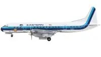 GeminiJets 1/400 Lockheed L-188 Electra Eastern Air Lines Diecast Model - White & Blue
