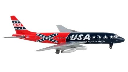 GeminiJets 1/400 Diecast McDonnell Douglas DC-8-21 Overseas National Airways USA Confederate Flag Livery Model