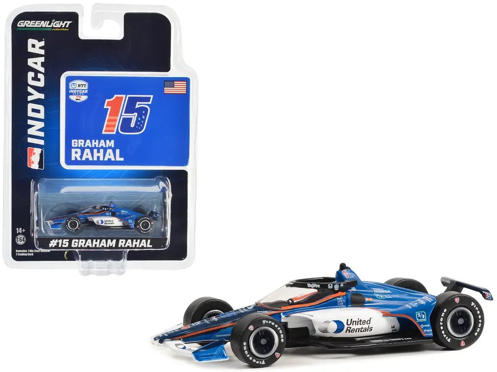2023 Dallara IndyCar #15 Graham Rahal 1/64 Diecast Model by Greenlight – Collectible Racing Car