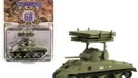 1945 M4 Sherman Tank with T34 Calliope Rocket Launcher 1/64 Diecast Model - Greenlight Hobby Exclusive