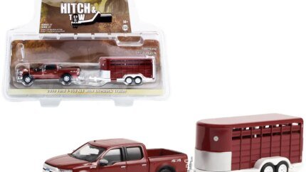 2019 Red Ford F-150 XLT Pickup with Livestock Trailer Hitch - Perfect for Hauling