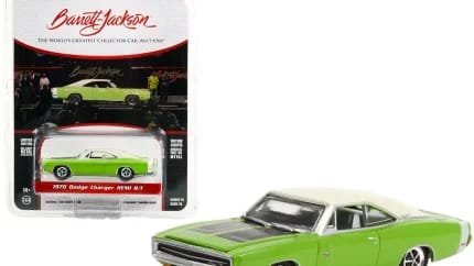 1970 Dodge Charger HEMI R/T Sublime Green Diecast Model - Barrett-Jackson Series 10 by Greenlight