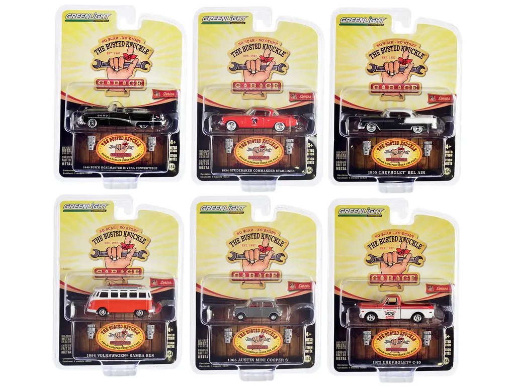 Collectible Busted Knuckle Garage Series 2 1/64 Diecast Model Cars Set by Greenlight 2 Collectible Busted Knuckle Garage Series 2 1/64 Diecast Model Cars Set by Greenlight - Image 2