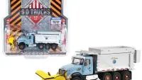 2019 Mack Granite Dump Truck with Snow Plow & Salt Spreader - Light Blue Chicago Dept. of Streets