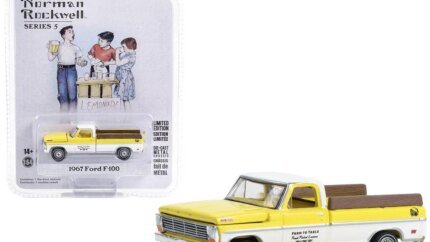 Vintage 1967 Ford F-100 Diecast Model - Yellow Collectible Truck