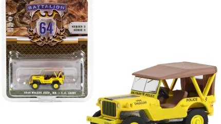 1949 Willys Jeep MB Diecast Model - 545th Military Police, Camp Drake Japan, 1/64 by Greenlight